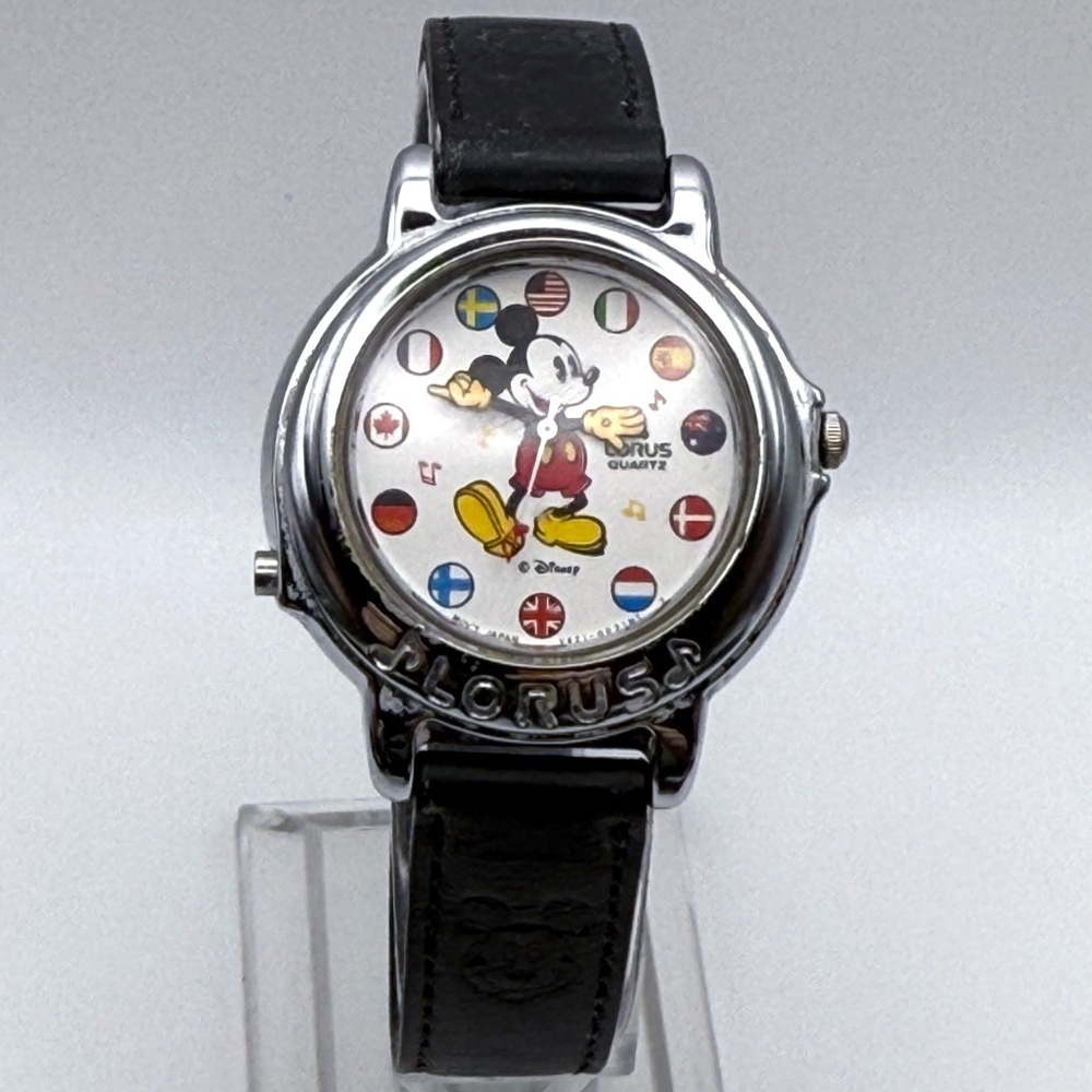 Vintage Lorus 1980s Unisex Disney Mickey Mouse Musical small world watch Working
